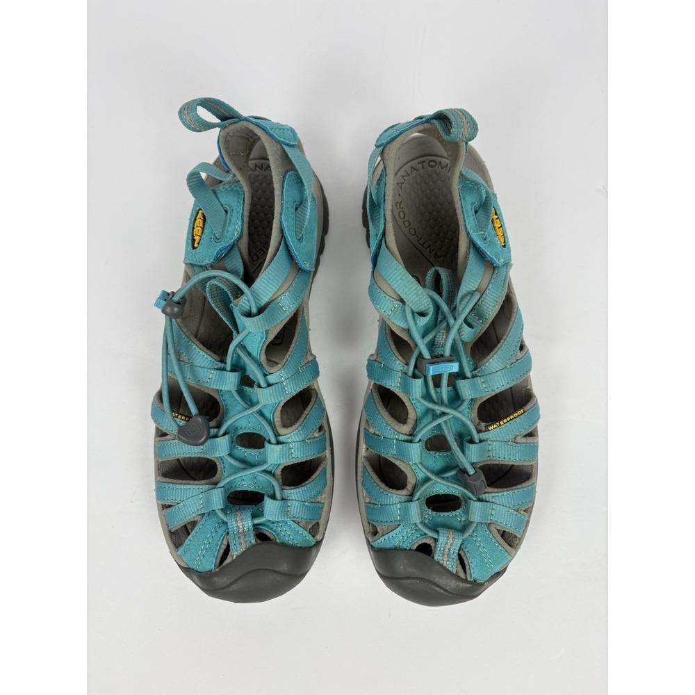 Keen Whisper Outdoor Closed Toe Sport Sandals Womens 9 Teal Gray Bungee - Picture 4 of 15